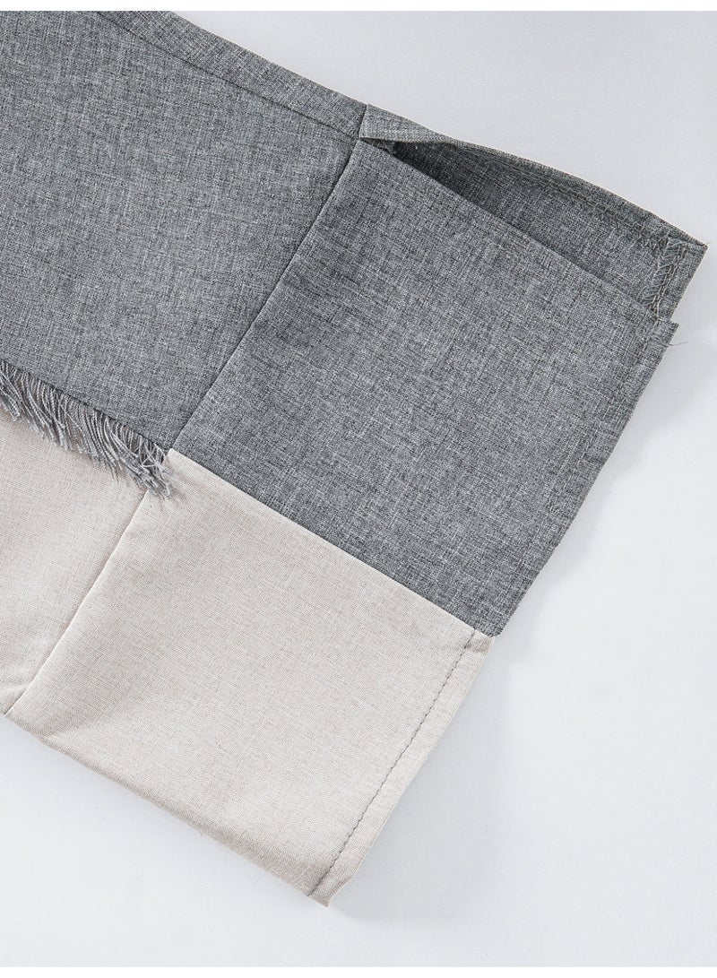 SHOWDAY Women’s Open Front Abaya Cardigan, Two Tone Long Kimono Kaftan with Belt & Pockets, Modest Maxi Outerwear for Daily Wear, Ramadan & Eid - Image 5